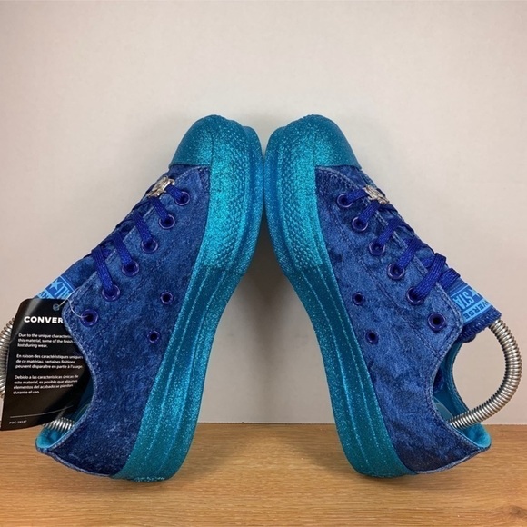 Converse CTAS Platform Miley Cyrus Low Top Velvet Glitter Shoe Size 6.5 Women - Picture 5 of 8